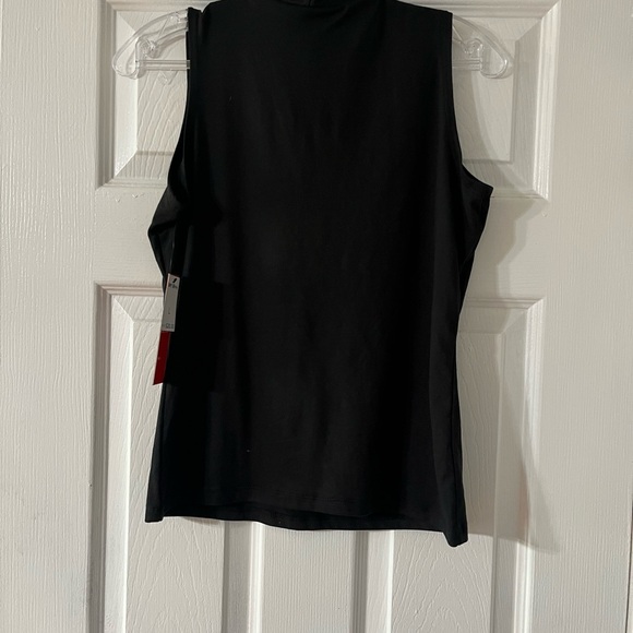 Hot Kiss Womens Tank Top Black Pullover Mock Neck Size Large, made in - Picture 9 of 12